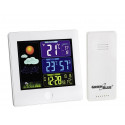 Wireless Weather Station Outside Sensor Alarm Colorful Display Green Blue GB521W