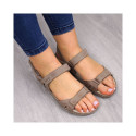 Comfortable leather sandals in beige W Helios 205 (38)