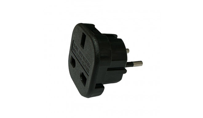 CP UK2 Vooluadapter UK 3-tihend Euroopa pesa jaoks - UK-EU adapter Must (OEM)