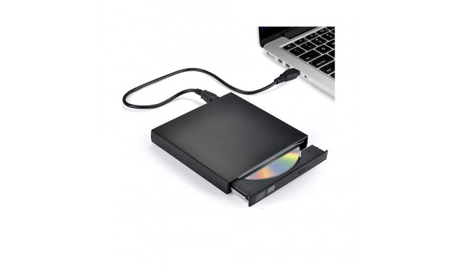 CP RW1 Välimine USB 2.0 CD / DVD Rom Ketta lugeja USB toitekaabliga Must
