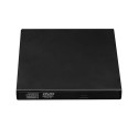 CP RW1 Slim External USB 2.0 CD / DVD Rom Drive Reader with USB Cable Power Black