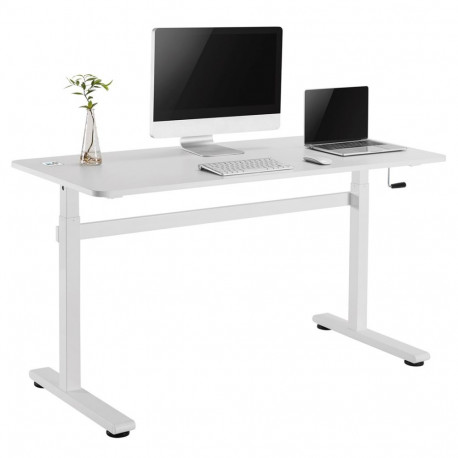 Manuaalne kõrguse reguleeritav kirjutuslaud Ergo Office, max 40 kg, max kõrgus 117 cm, lauaplaadiga