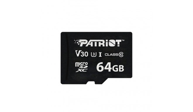 Patriot VX Series 64GB MicroSDXC V30 Class 10 UHS-I U3 4K UHD Memory Card PSF64GVX31MCX