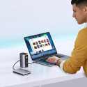 Ugreen Multifunkční HUB 12v1 USB C USB HDMI DP RJ45 AUX SD TF šedý (CM555)