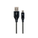 CABLE USB-C 2M BLACK/WHITE/CC-USB2B-AMCM-2M-BW GEMBIRD