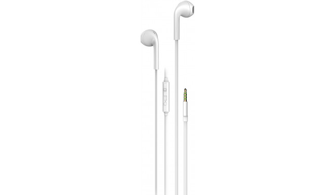 Vivanco kõrvaklapid + mikrofon Stereo Earbuds, valge (61741) (avatud pakend)