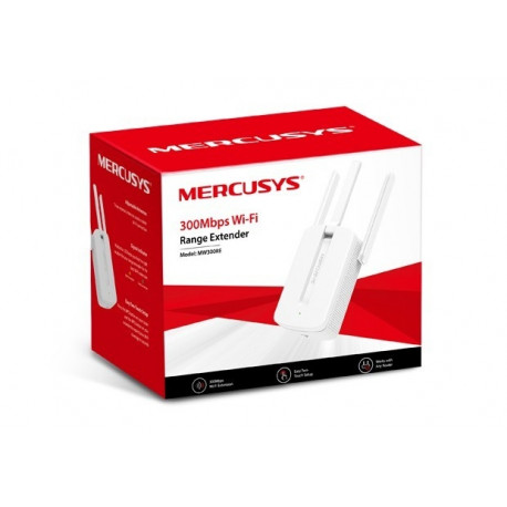 Product Overview:
The Mercusys MW300RE is a wall-plug WiFi range e