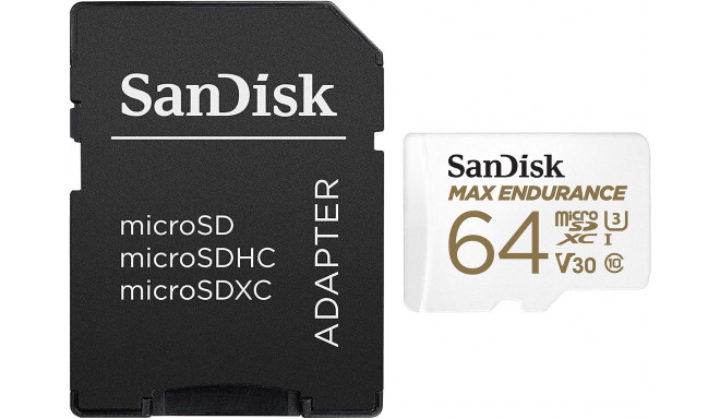 Sandisk memory card microSDXC 64GB Max Endurance + adapter