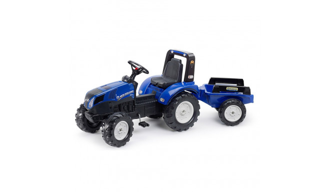 Falk pedaalidega traktor New Holland treileriga