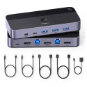 Ugreen CM664 HDMI switch 2v1 KVM switch - černý