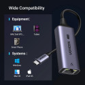 Ugreen CM648 adaptér USB-C na RJ45 Ethernet 2.5G – šedý