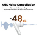 Bezdrátová sluchátka Ugreen HiTune T6 s funkcí ANC + USB-A - USB-C kabel - bílá