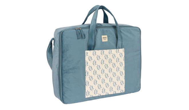 Suitcase Safta Leaves Turquoise (50 x 40 x 14 cm)