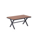 OUTD TABLE BLACK/ACACI WOOD 160X90X74CM