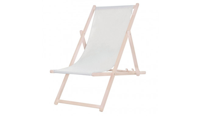 PLATINET GARDEN WOODEN SUNBED SUMMER GREY-BEIGE [45448]