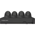 "FOSCAM FN9108E-T4-2T Überwachungskameraset 4 Kameras mit Recorder Schwarz"