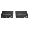 PremiumCord HDMI fiber optic extender FULL HD 1080p up to 40 km, IR, RS232, Audio 3,5mm