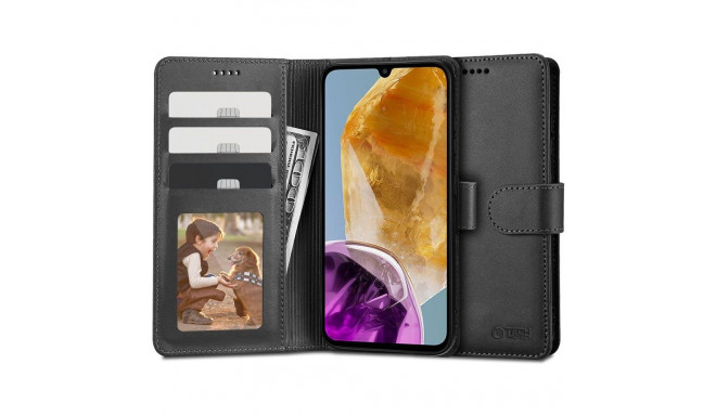 Kaardivahega mobiiliümbris Tech-Protect Galaxy M15 Wallet, must