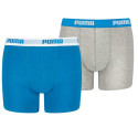 Bokserki dla dzieci Puma Basic Boxer 2P niebieskie, szare 935454 02 140cm