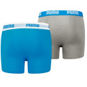 Bokserki dla dzieci Puma Basic Boxer 2P niebieskie, szare 935454 02 164cm