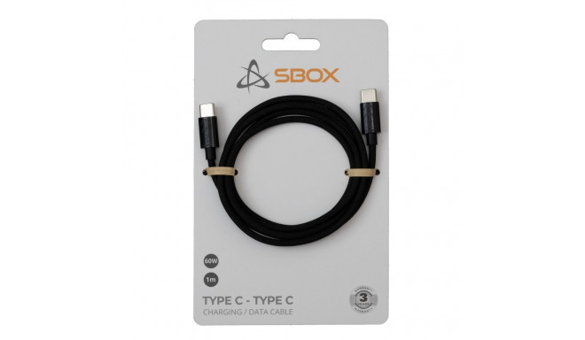 Sbox TYPEC-1-B Type C - Type C M/M 1m, Black