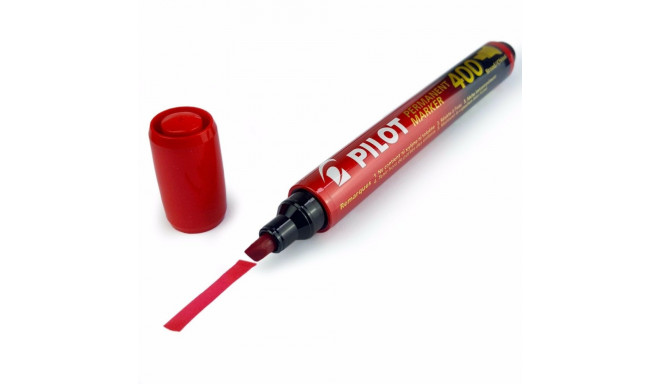 PERMANENT MARKER 400 -  FINE CHISEL TIP - RED