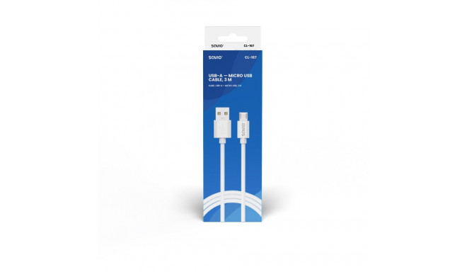 Cable CL-167 USB- A - micro USB, 3m