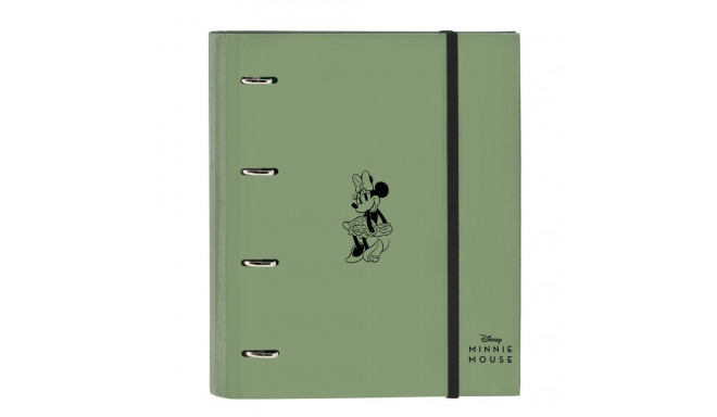 Ring binder Minnie Mouse Mint shadow Military green (27 x 32 x 3.5 cm)