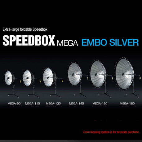 SMDV Speedbox Mega 140 Softbox 140cm Zilver Bowens Mount