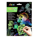 AVENIR Scratch set with stencil: Dinos