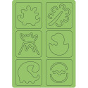 AVENIR Scratch set with stencil: Dinos