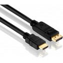 Lindy DisplayPort HDMI 10.2 Gbit/s adapter cable (black, 2 meters)