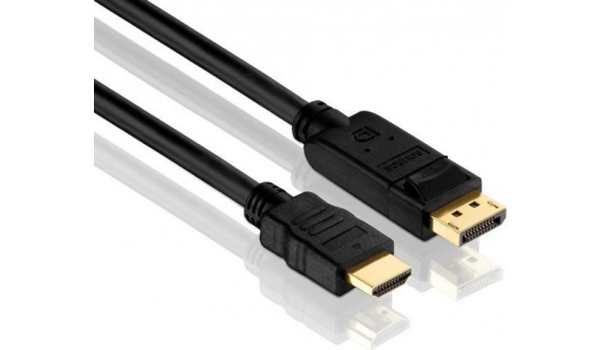 Lindy DisplayPort HDMI 10.2 Gbit/s adapter cable (black, 2 meters)