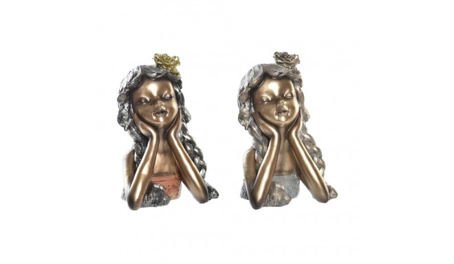 Dekoratiivkuju DKD Home Decor 17 x 14 x 25 cm Punane Kuldne (2 Ühikut)