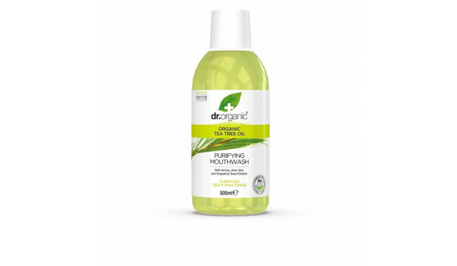 Mutes Skalošanas Līdzeklis Tea Tree Dr.Organic Bioactive Organic Tējas koka eļļa 500 ml