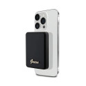 Guess 15W Kiire 5000mAh 1x USB-C Power Bank koos MagSafe Metallist Ssript Logoga Must