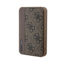 Guess 15W Fast 5000mAh 1x USB 5V 3A Power Bank with MagSafe PU Leather 4G Brown