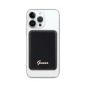 Guess 15W Kiire 5000mAh 1x USB-C Power Bank koos MagSafe Metallist Ssript Logoga Must