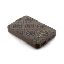 Guess 15W kiirlaadimisega 5000mAh Power Bank MagSafe PU nahaga 4G metalllogoga stiilipruun