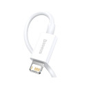Baseus CALYS-A02 Durable Data & Charging Cable USB QC3.0 2.4A to Lightning 1M White