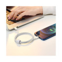 Baseus CALYS-A02 Durable Data & Charging Cable USB QC3.0 2.4A to Lightning 1M White