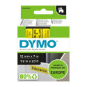 Kleepkirjalint/markeerimislint DYMO D1 45018 12mm x 7m must/kollane