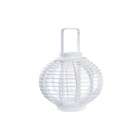 Latarnia DKD Home Decor Kristall Valge Bambus (35 x 35 x 29 cm)