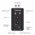 RoGer USB Audio card with microphone input / Virtual 7.1 / silver