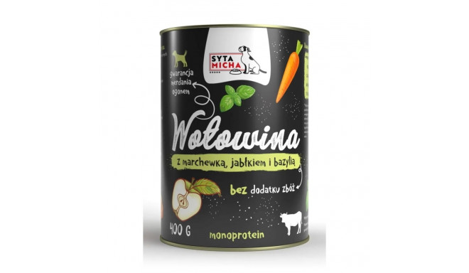SYTA MICHA Beef with carrot, apple and basil - wet dog food - 400g