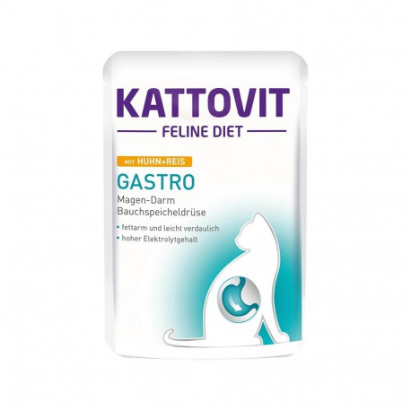 KATTOVIT Feline Diet Gastro kana riisiga märg kassitoit 85g