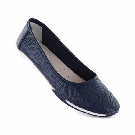 Filippo W PAW322B leather openwork ballet flats, navy blue (40)