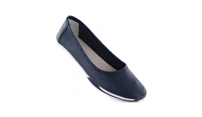 Filippo W PAW322B leather openwork ballet flats, navy blue (40)
