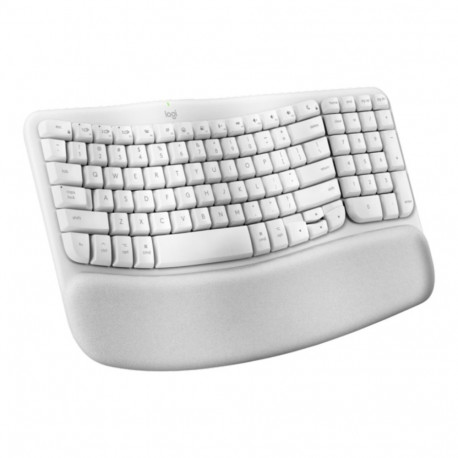 Logitech klaviatuur Wave Keys polsterdatud randmetugi juhtmevaba Bluetooth LE QWERTY, helebeež (PAN)