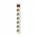 Power Socket - 6 Sockets with Switch Silver Electronics White - 1,5 m